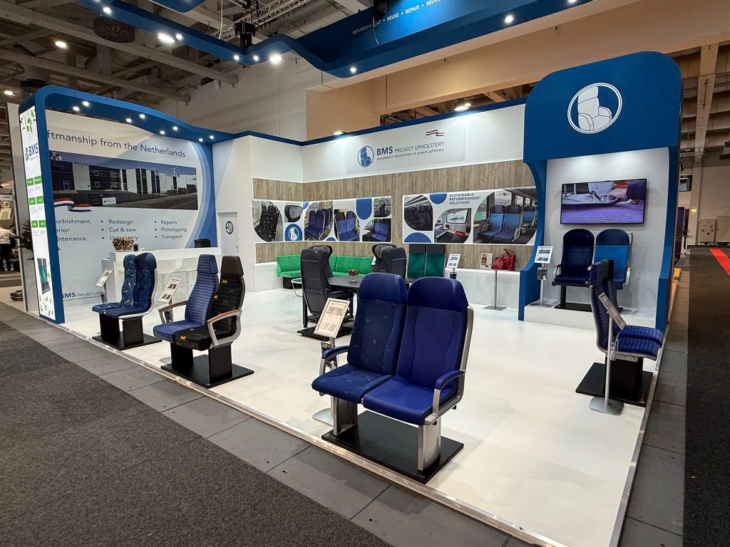 BMS Upholstery Exhibition stand by Experientia