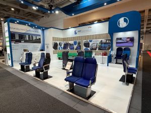 BMS Upholstery Exhibition stand by Experientia